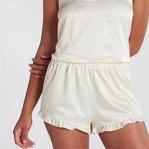 NWOT - EXPRESS Satin Ruffle Shorts